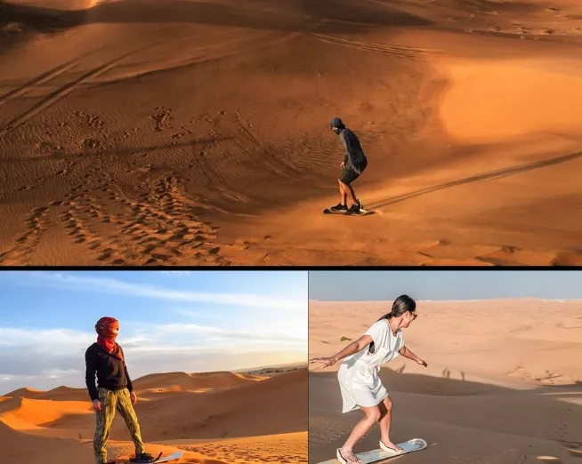 Sandboarding in Lahbab Desert Dubai 
